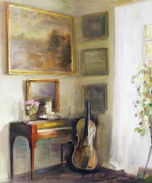 Interior with Cello and Spinet van Carl Holsoe