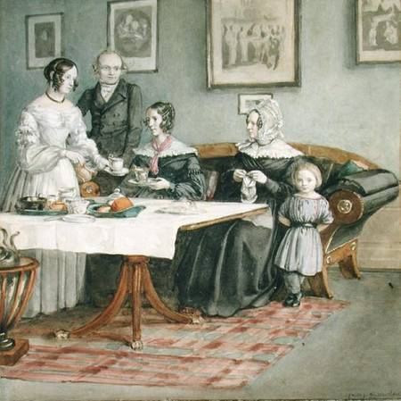 Professor Johannes Classen (1805-91) and Family van Carl Julius Milde