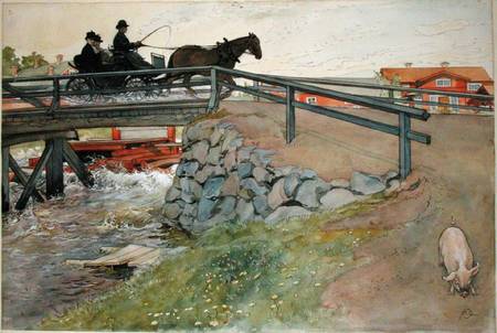 The Bridge, from 'A Home' series van Carl Larsson
