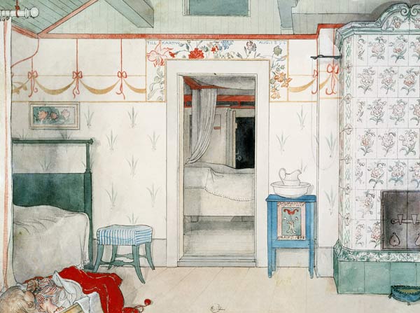 Brita's Forty Winks, from 'A Home' series van Carl Larsson