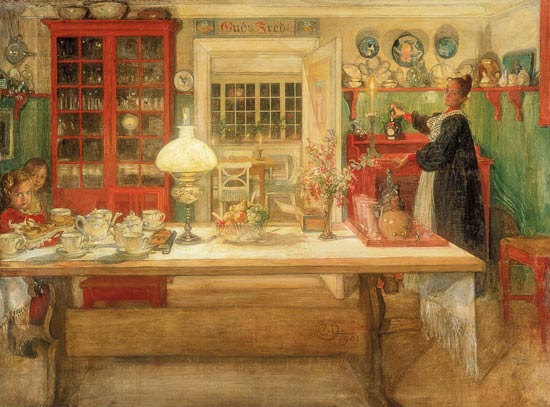 Getting Ready for a Game van Carl Larsson