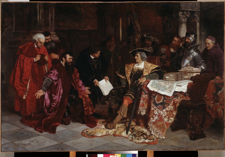 The Emperor Maximilian receives the Venetian Ambassadors in Verona van Carl Ludwig Becker