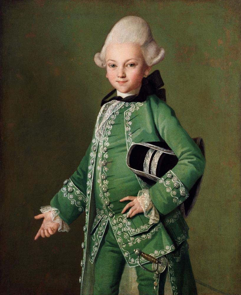 Portrait of Count Bobrinsky (1762-1813) as a Child van Carl Ludwig Christinek