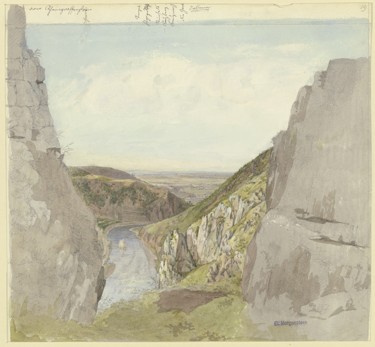 Blick vom Rheingrafenstein in das Nahetal van Carl Morgenstern