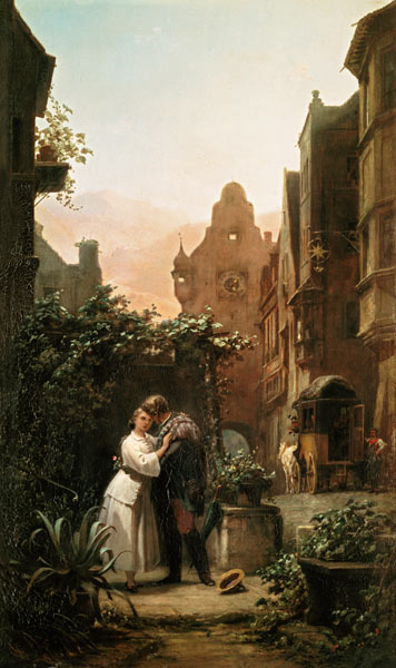 Carl Spitzweg / Farewell / c.1855 van Carl Spitzweg