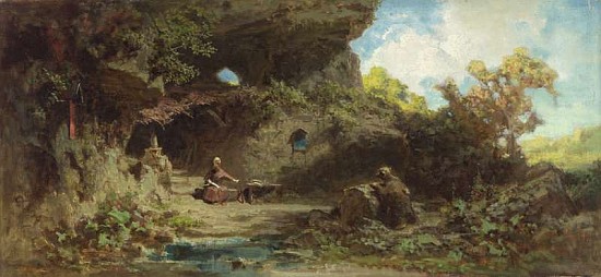 A Hermit in the Mountains van Carl Spitzweg