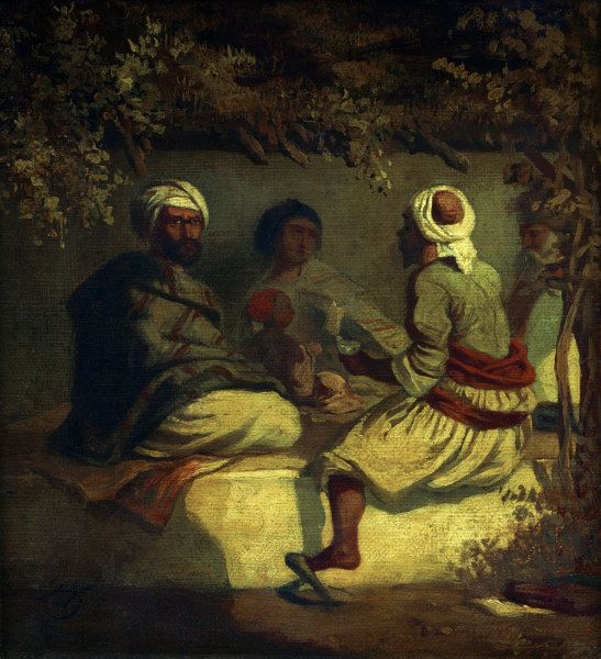 C.Spitzweg, Türken in einer Laube van Carl Spitzweg