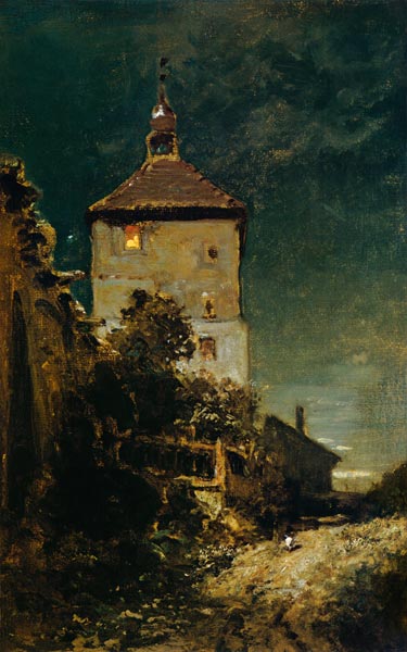 Der Blasturm in Schwandorf van Carl Spitzweg