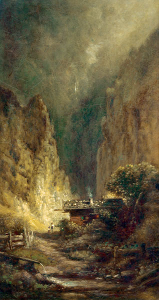 Spitzweg / Mill on Rocky Gorge / c. 1880 van Carl Spitzweg