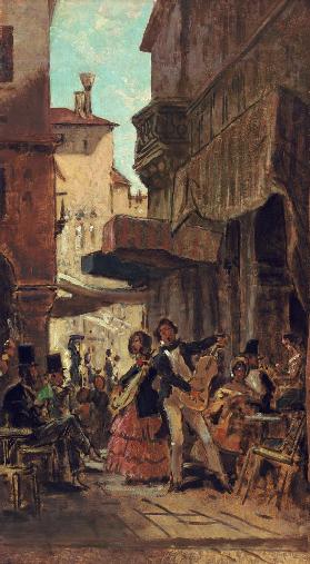 Spitzweg / Italian Street Singers / 1855