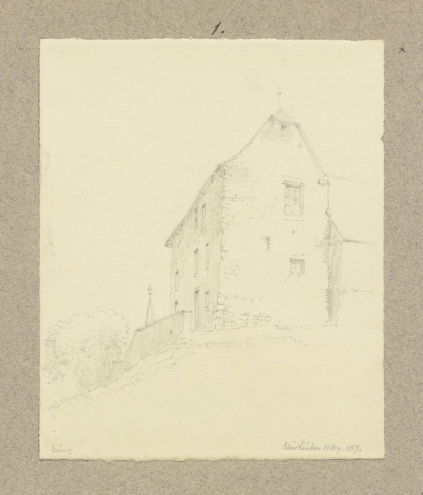 Castle in Klein-Linden van Carl Theodor Reiffenstein