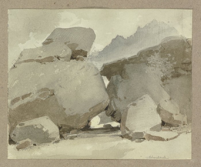 Rocks near Adersbach van Carl Theodor Reiffenstein