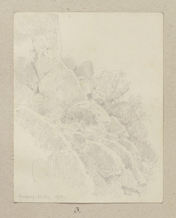 Felshang unterhalb der Burg Kronberg van Carl Theodor Reiffenstein