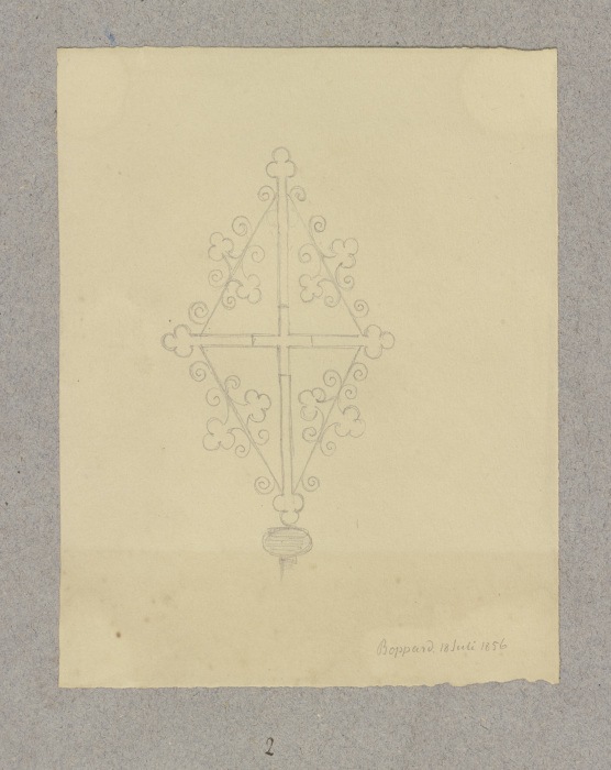 Kreuz mit floralen Ornamenten in Boppard van Carl Theodor Reiffenstein