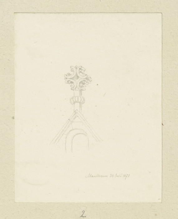 Kreuzblume des Klosters Maulbronn van Carl Theodor Reiffenstein