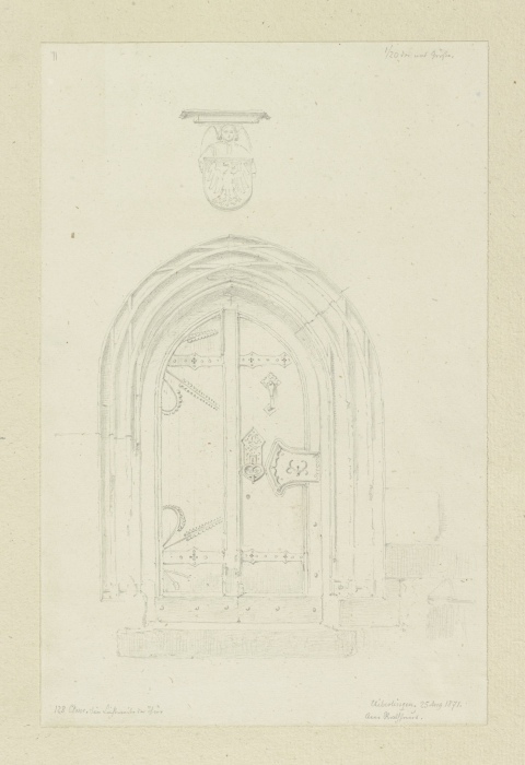 Portal des Rathauses in Überlingen van Carl Theodor Reiffenstein