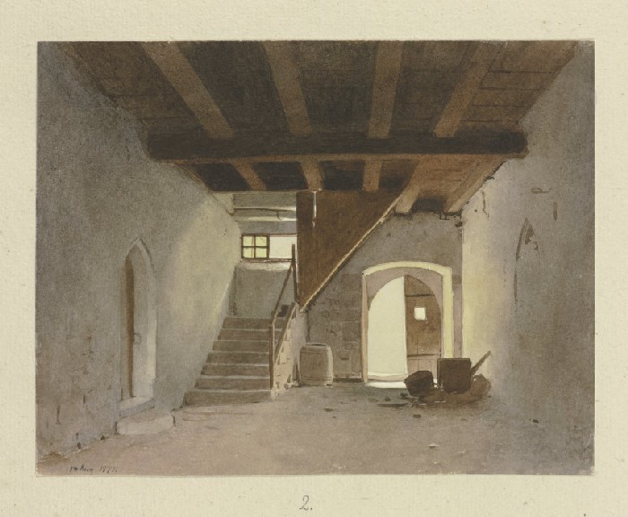 Raum im Gesindehaus von Kloster Maulbronn van Carl Theodor Reiffenstein