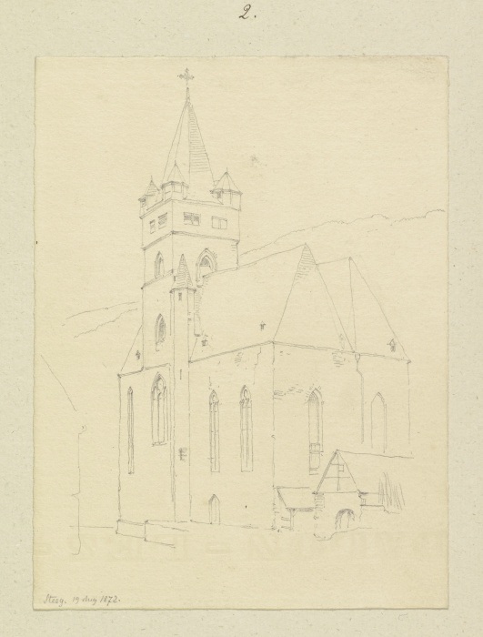St.-Anna-Kirche in Steeg bei Bacharach van Carl Theodor Reiffenstein