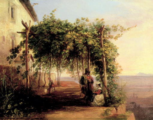 Above the Gulf of Naples, c.1833 (oil on canvas) van Carl Wilhelm Götzloff