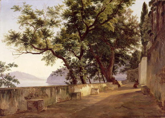 Garden of the Capuchin Friars, near Sorrento, 1827 (oil on canvas) van Carl Wilhelm Götzloff