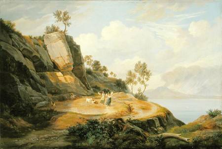 Landscape in Italy van Carl Wilhelm Götzloff