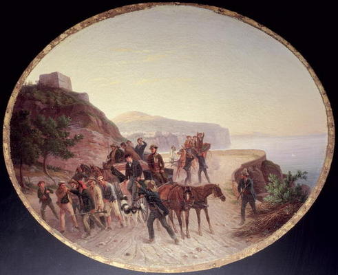 The Capture of Guido Edmondo, c.1864 (oil on canvas on wood) van Carl Wilhelm Götzloff