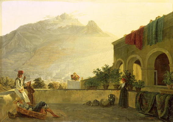 The Sentry on Ischia, 1829 (oil on canvas) van Carl Wilhelm Götzloff