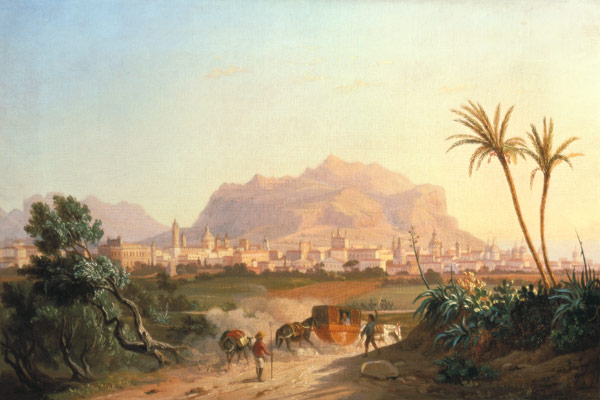 View of Palermo, c.1831 (oil on canvas) van Carl Wilhelm Götzloff