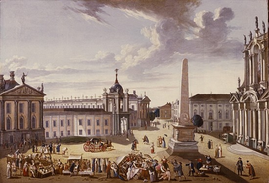 View of the Town Hall, 1772 (see also 330437) van Carl Christian Baron