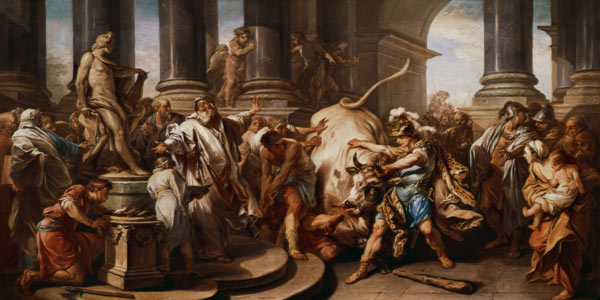 Theseus conquering the bull at Marathon, 1732-34 van Carle van Loo