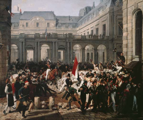 The Duke of Orleans Leaves the Palais-Royal and Goes to the Hotel de Ville on 31st July 1830 van Carle Vernet