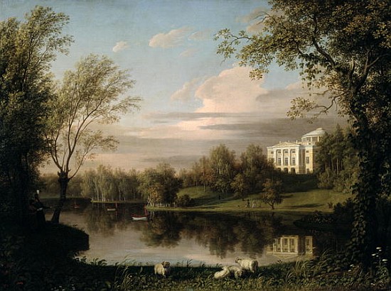 View of the Pavlovsk Palace, c.1800 van Carl Ferdinand von Kugelgen