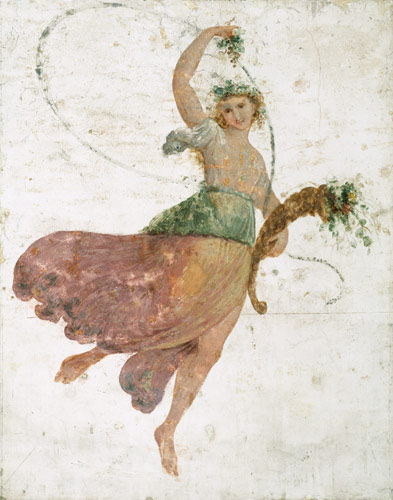 Young Dancer with a Cornucopia and a Bunch of Grapes van Carlo Bevilacqua