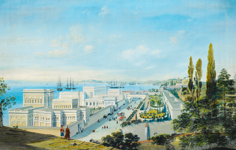 The Ciragan Palace in Constantinople van Carlo Bossoli