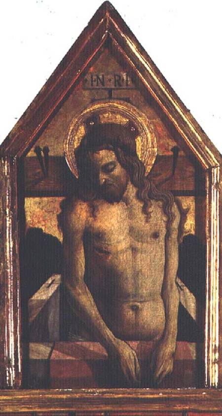 The Resurrected Christ, detail from the San Silvestro polyptych van Carlo Crivelli