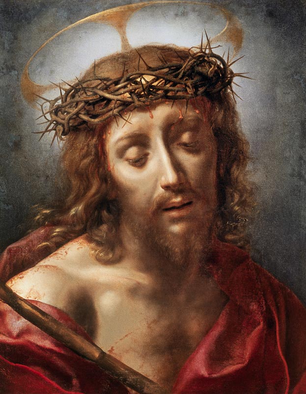 Christus als Schmerzensmann van Carlo Dolci