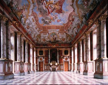 The Marble Hall in the abbey church of St. Florian (photo) van Carlo Prandtauer