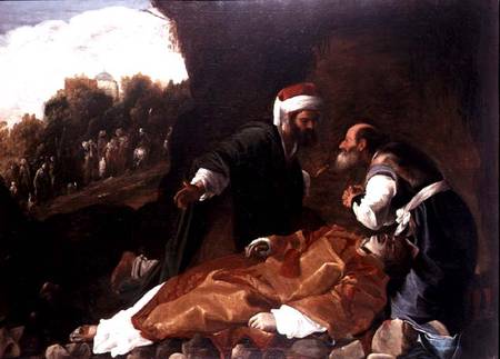 The Burial of St. Stephen van Carlo Saraceni