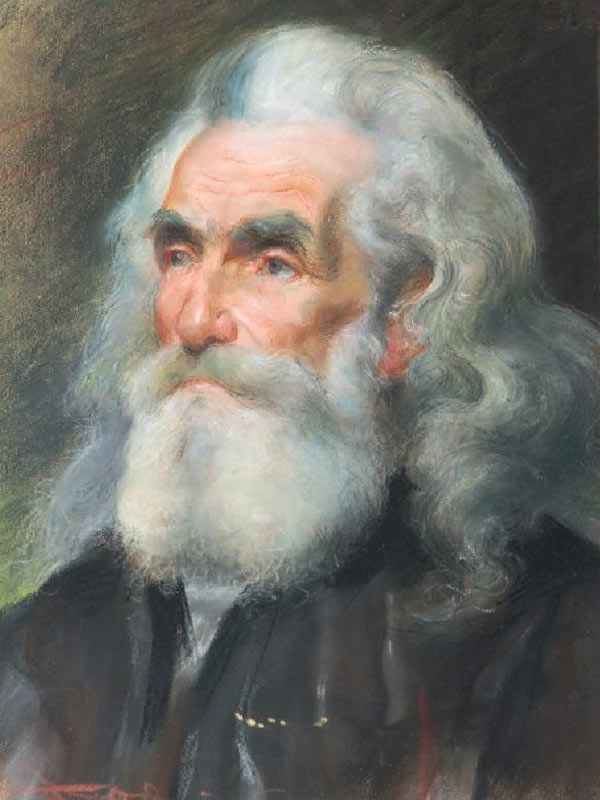 Portrai of an Old Man (pastel) van Casimiro Jodi