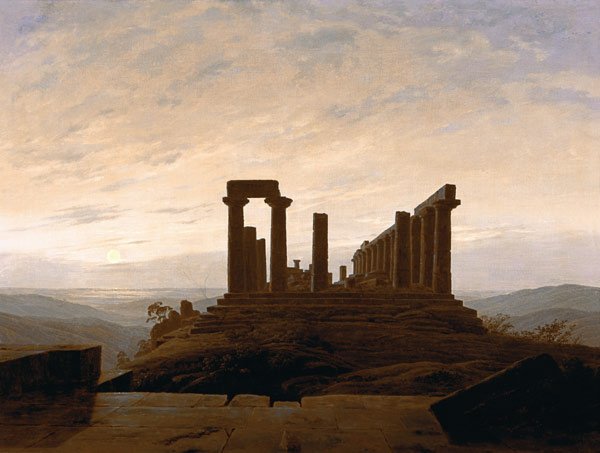 Der Junotempel in Agrigent. van Caspar David Friedrich