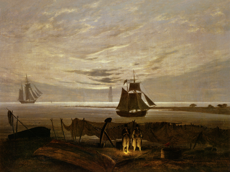 Abend an der Ostsee van Caspar David Friedrich