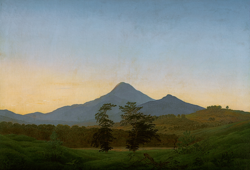 Bohemian landscape van Caspar David Friedrich