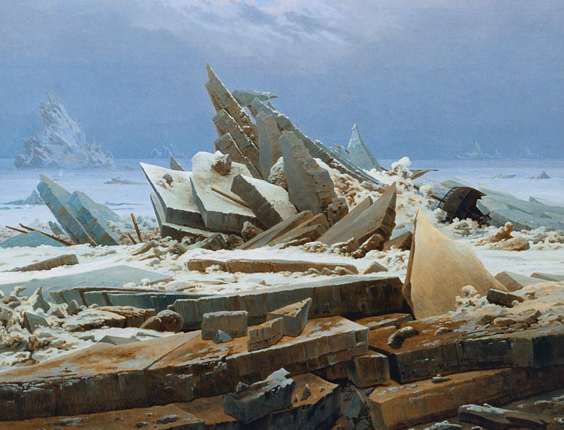 De Noordelijke IJszee  van Caspar David Friedrich