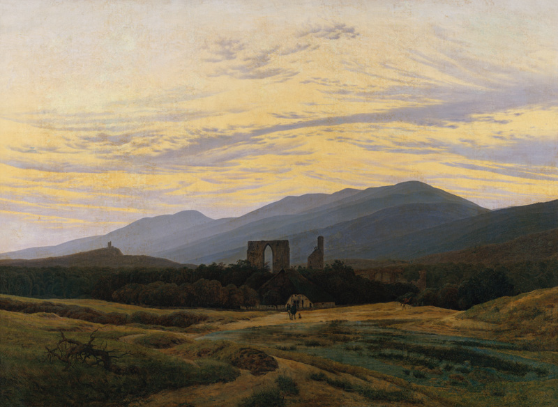 Ruine Eldena im Riesengebirge van Caspar David Friedrich