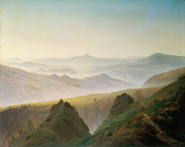 Der Morgen im Gebirge van Caspar David Friedrich