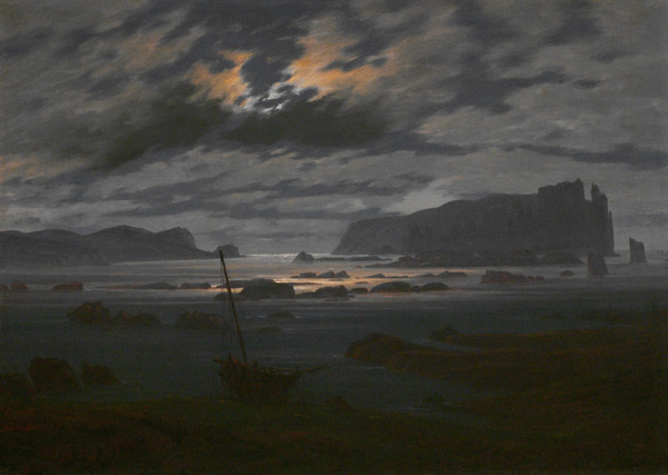Northern Sea in the Moonlight van Caspar David Friedrich