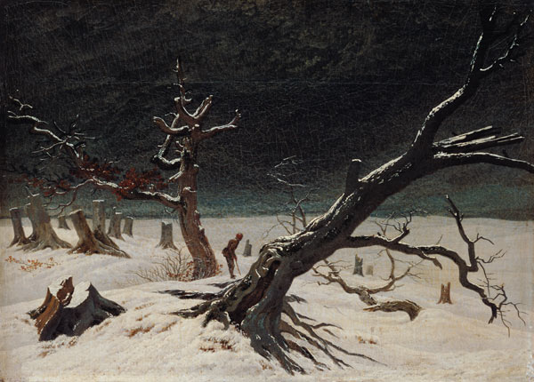 Winterlandschaft van Caspar David Friedrich