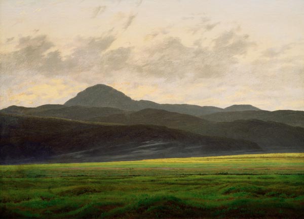 Bohemian Landscape van Caspar David Friedrich
