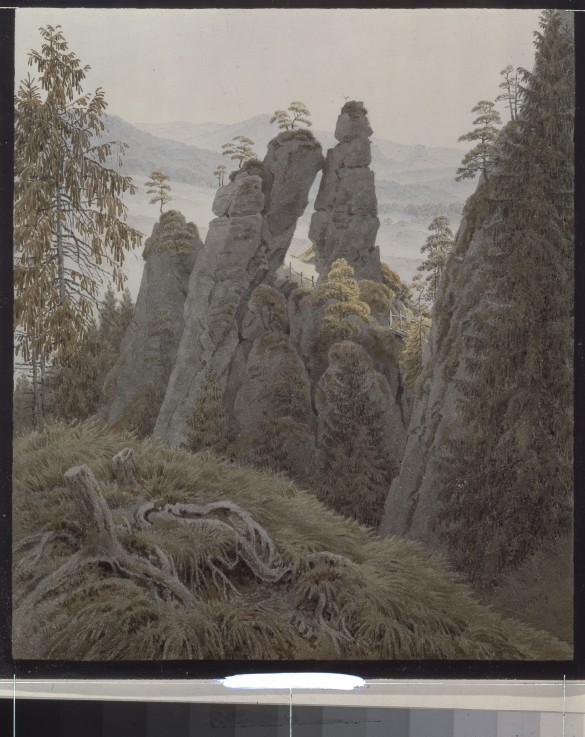 The Rock Gates in Neurathen van Caspar David Friedrich