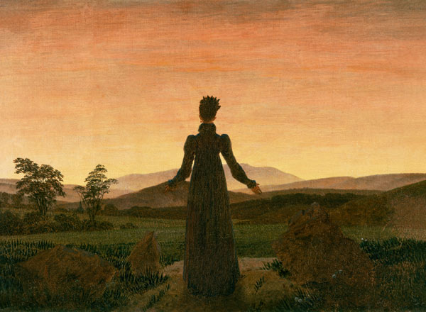 Frau in der Morgensonne van Caspar David Friedrich